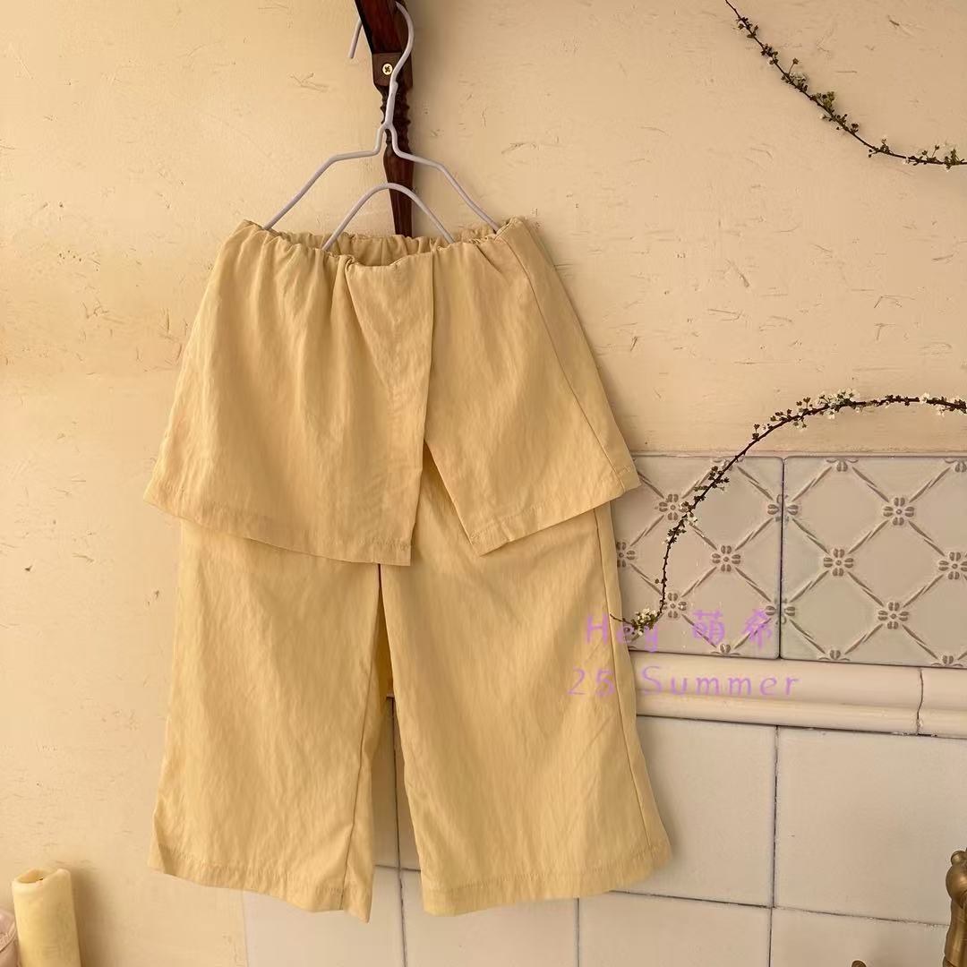 萌希·25夏~韩版休闲裤K528 黄色