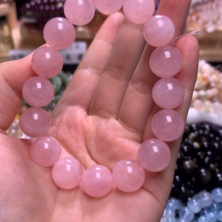 未镶嵌手串水晶13粉晶