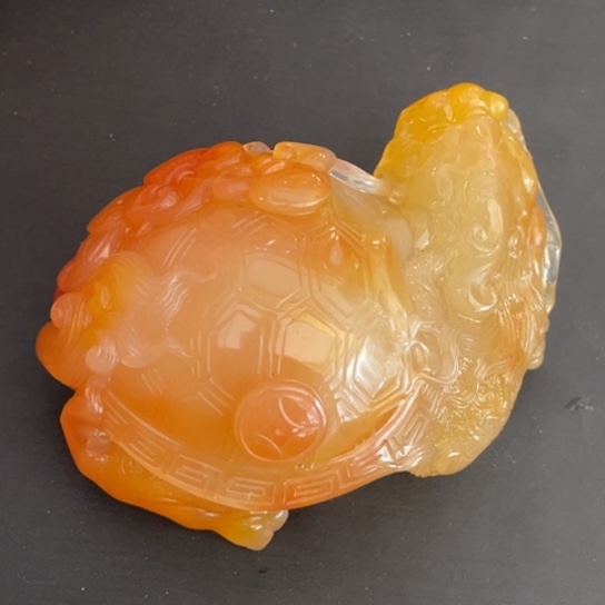 石英质玉（黄龙玉）摆件未镶嵌
