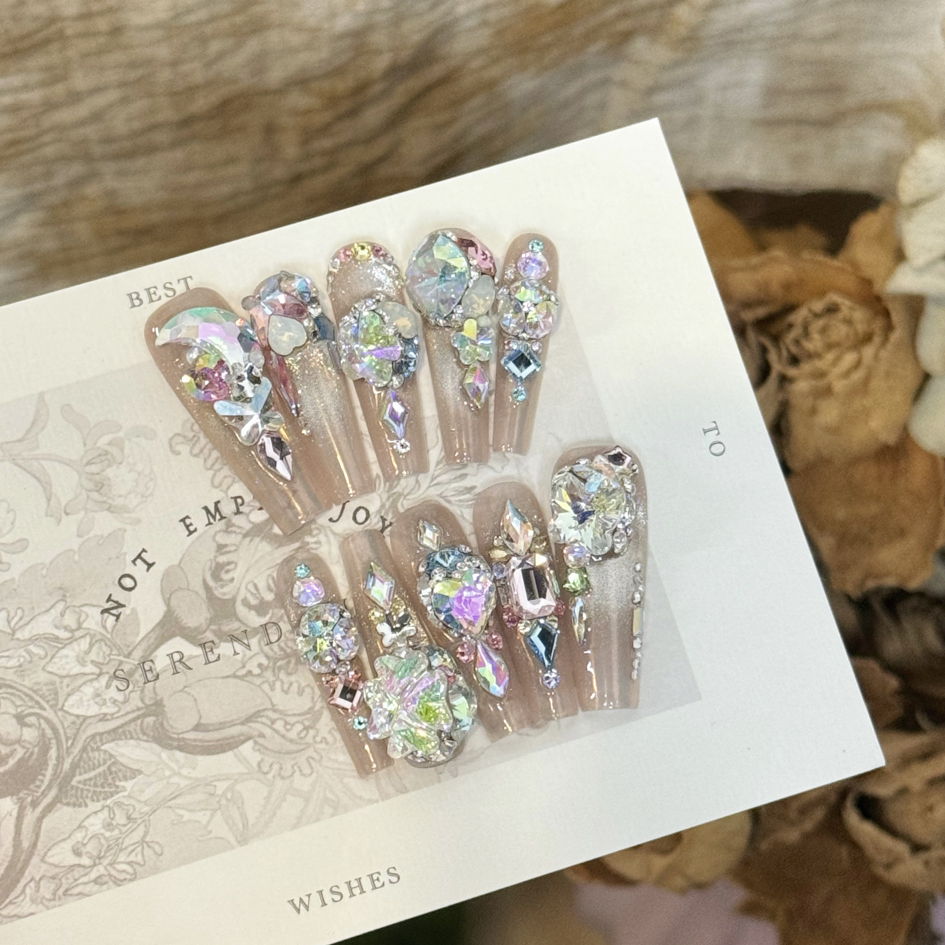 响响家镀膜绝版四叶草穿戴甲定制美甲