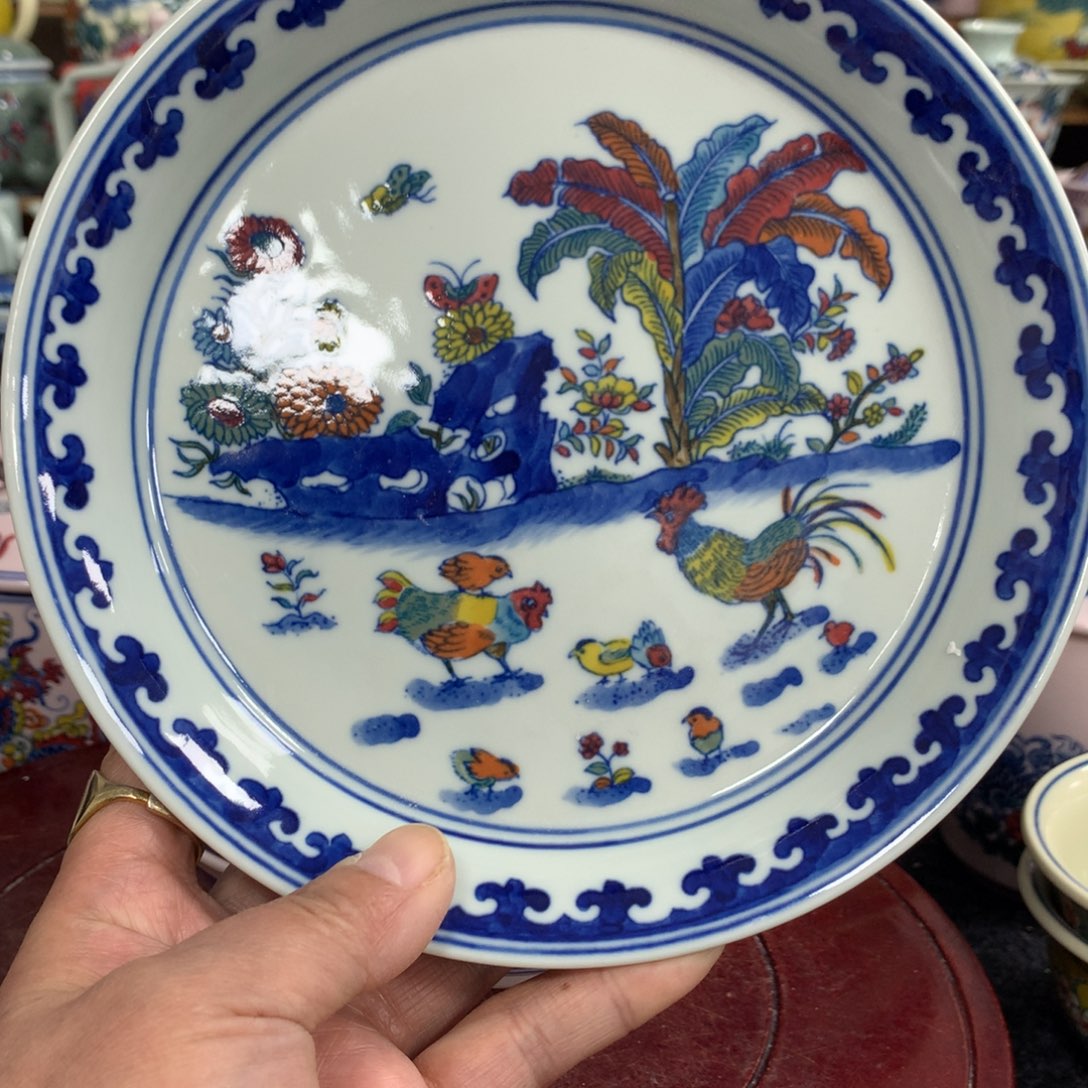 w***h其他陶黄稀土红地梅花纹小碟 柴窑手绘 直径13.5cm ¥70