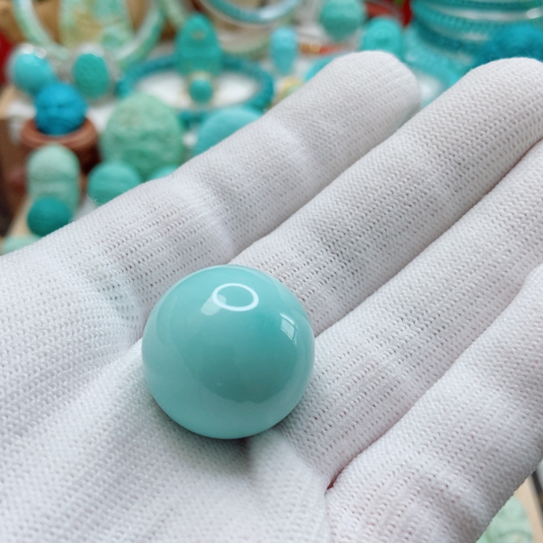 绿松石未镶嵌珠子21.3mm