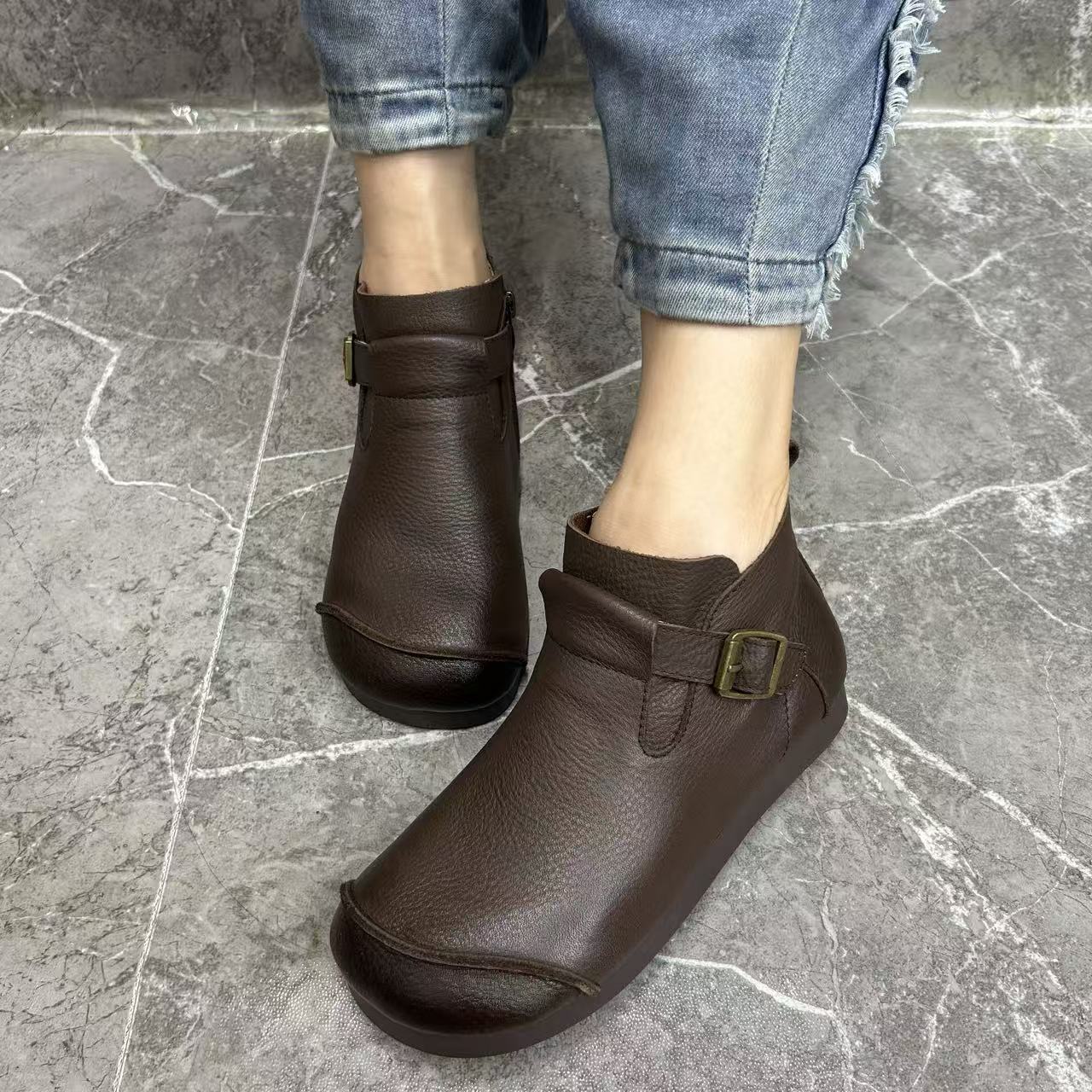 新款复古风柔软舒适百搭休闲女鞋5929--8