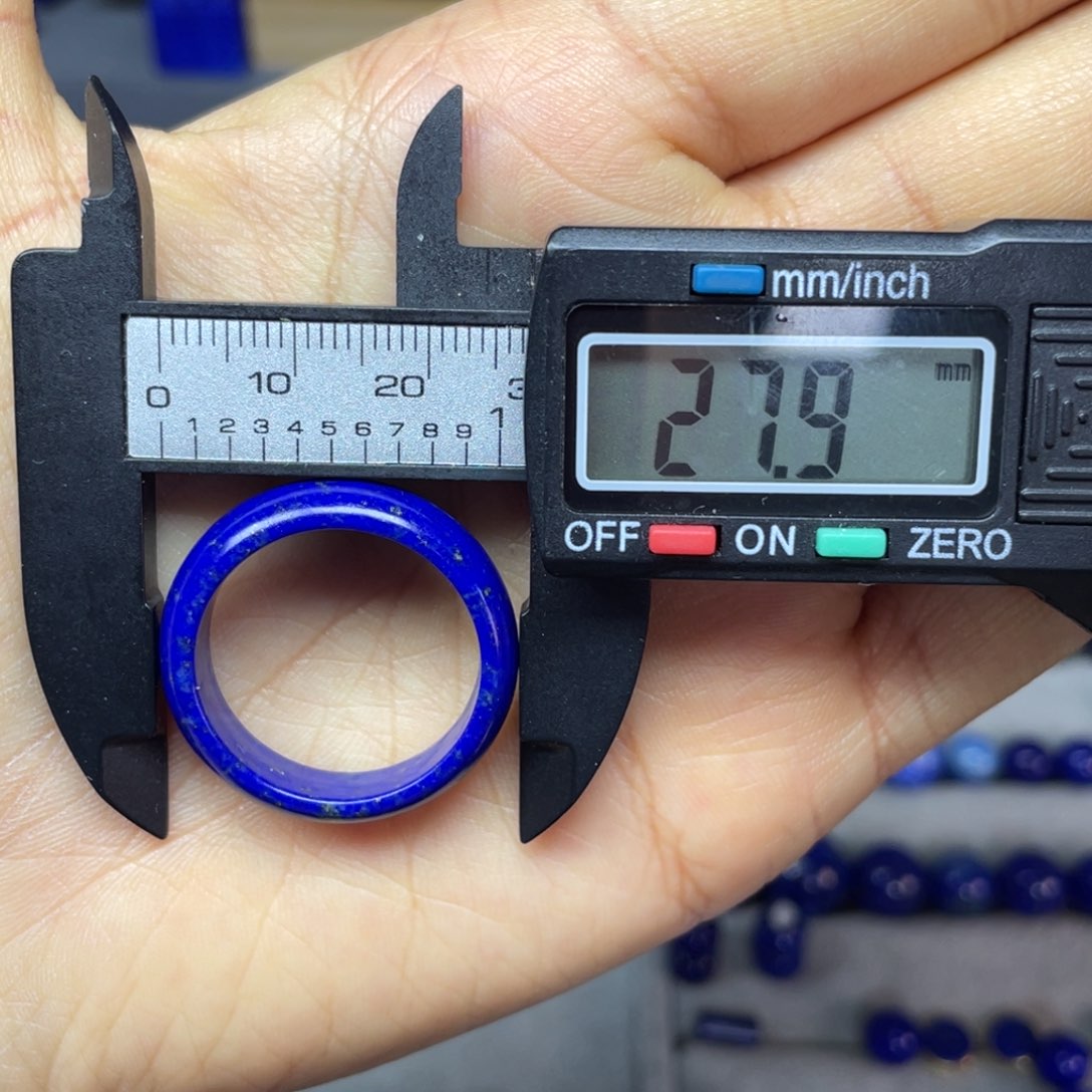 青金石21mm内径指环未镶嵌