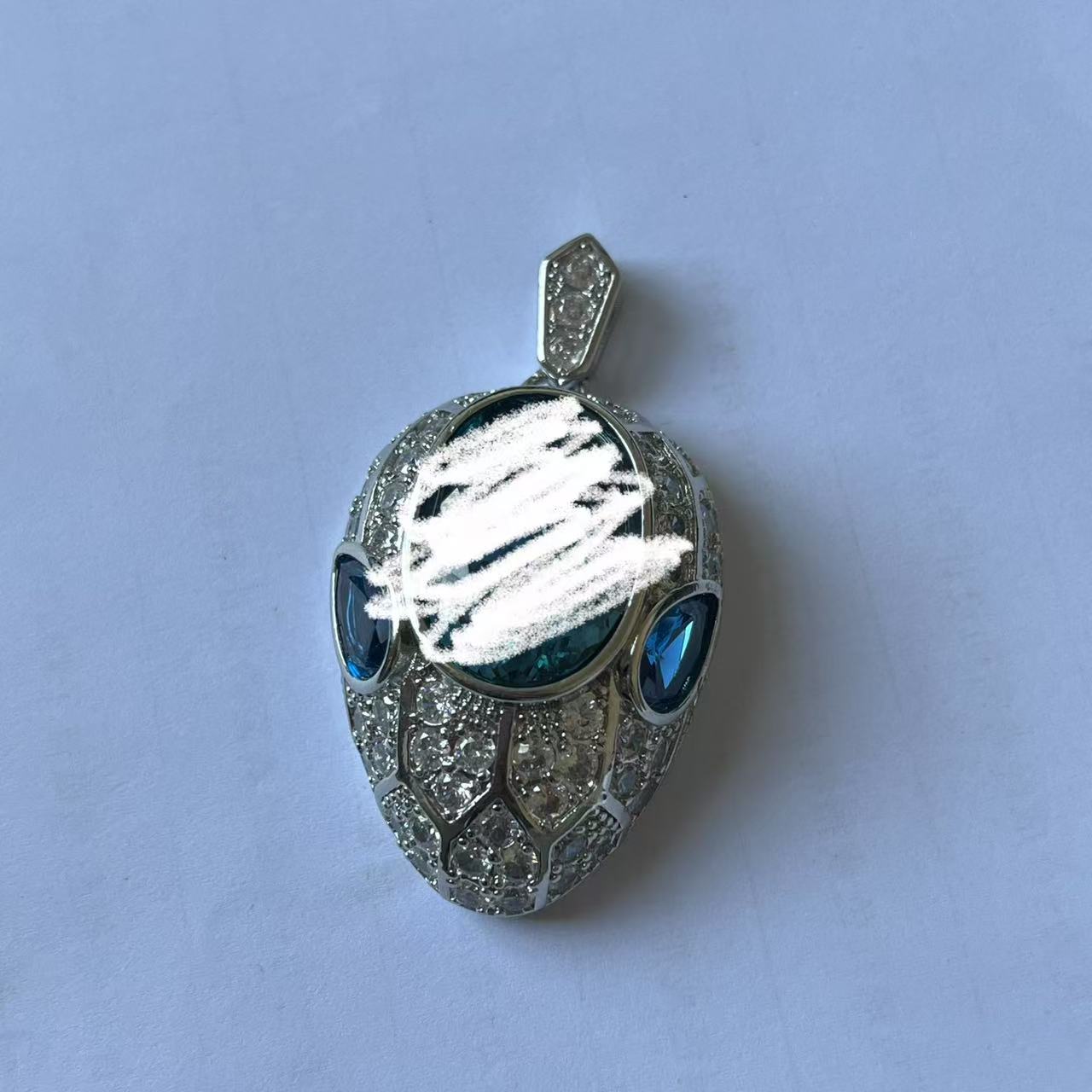 非金属珐琅吊坠 经典百搭设计蓝色吊坠DX9871