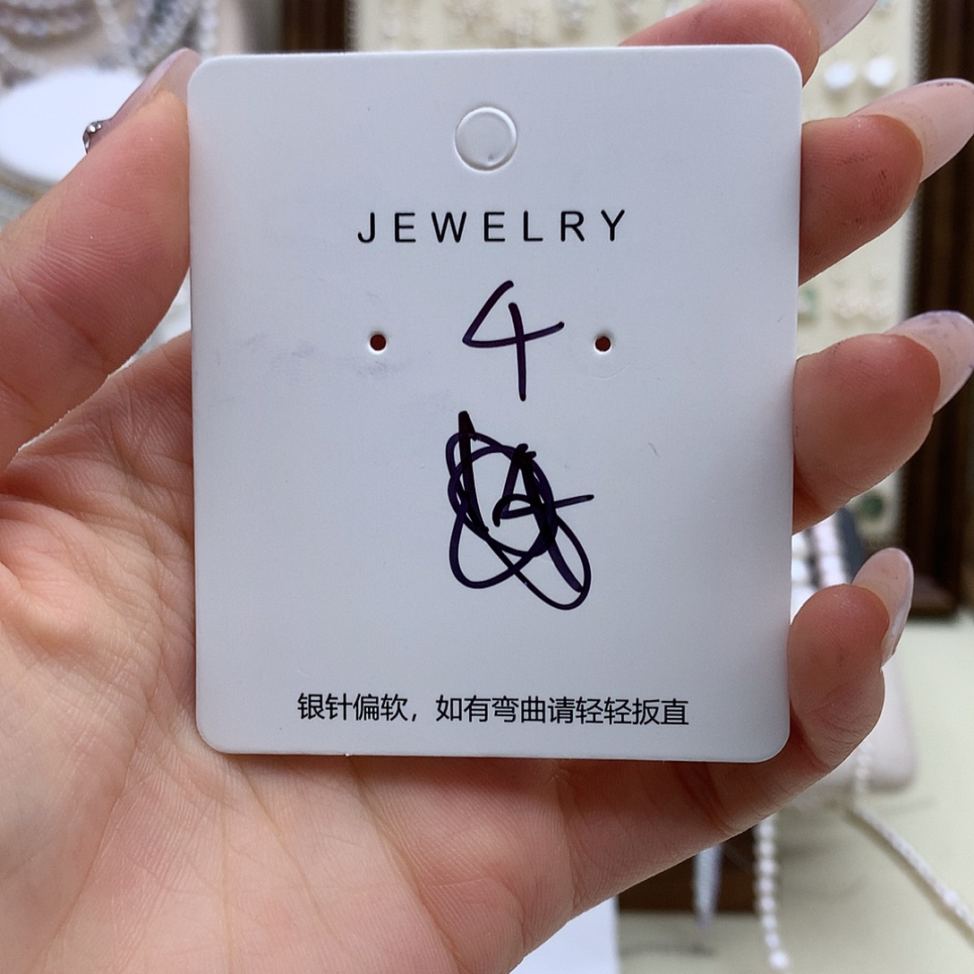 淡水珍珠银S925镶嵌耳饰