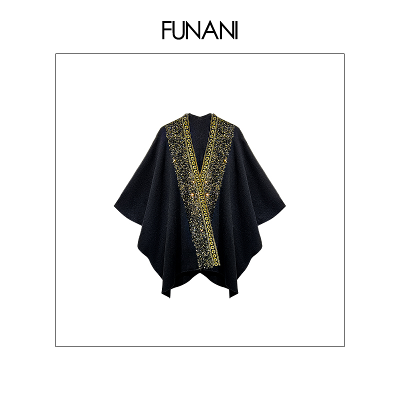 【FUNANI】 轻奢法式高级感重工原创设计感 披肩 X2530607