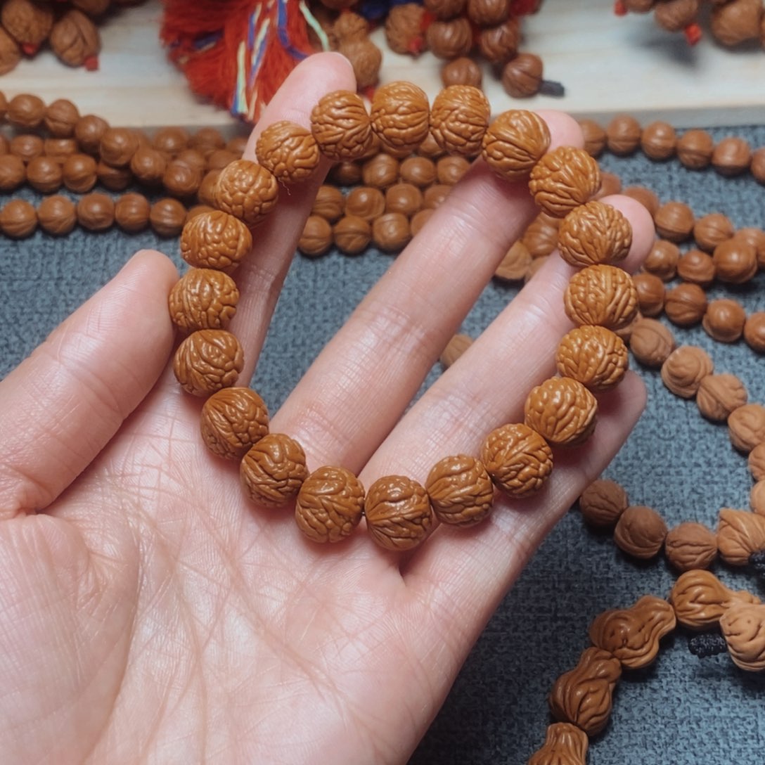 浅***～吊坠桃核桃枭手串1