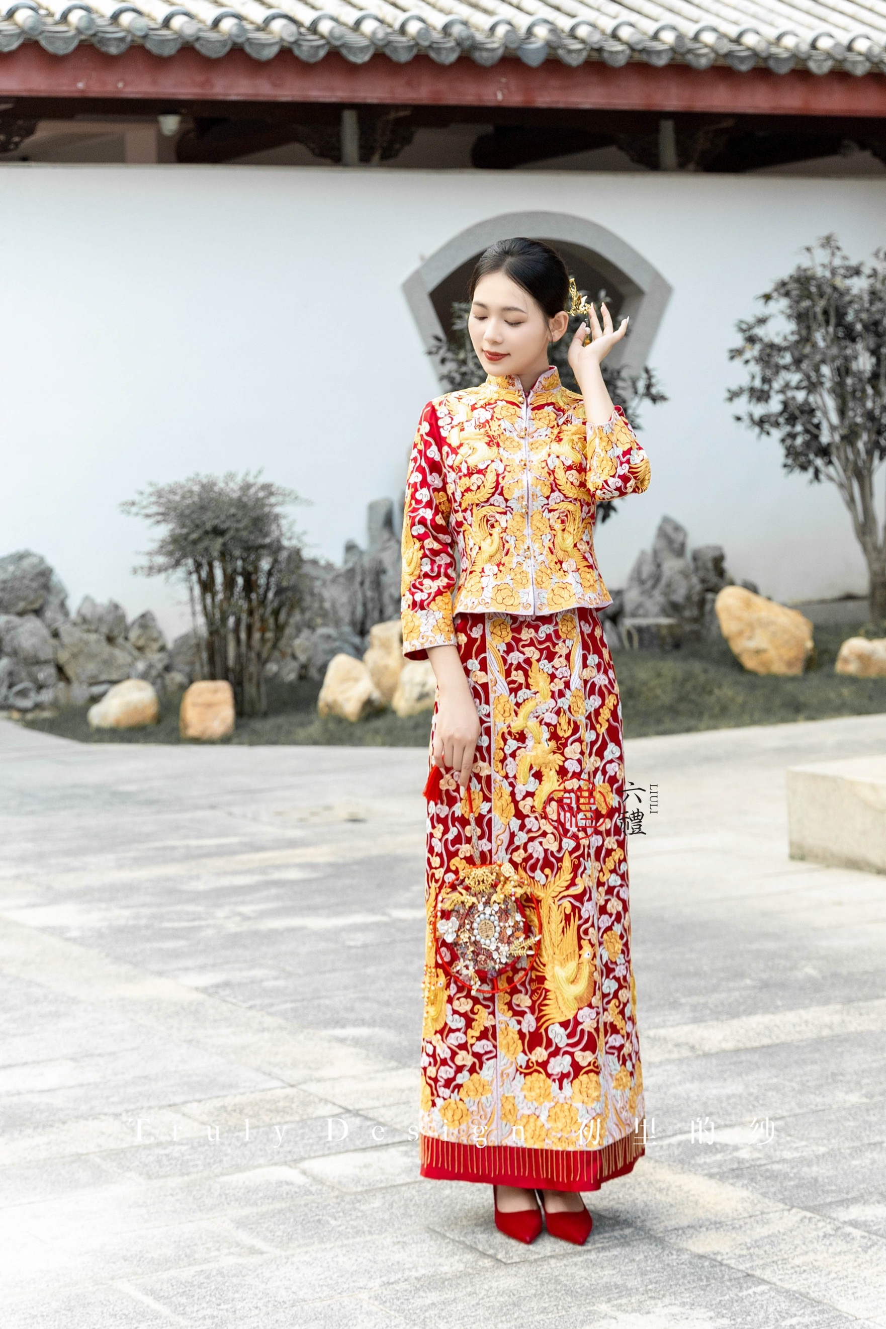 六礼嫁衣大码婚服大五福龙凤褂秀禾（需预约来门店中式新娘定做）