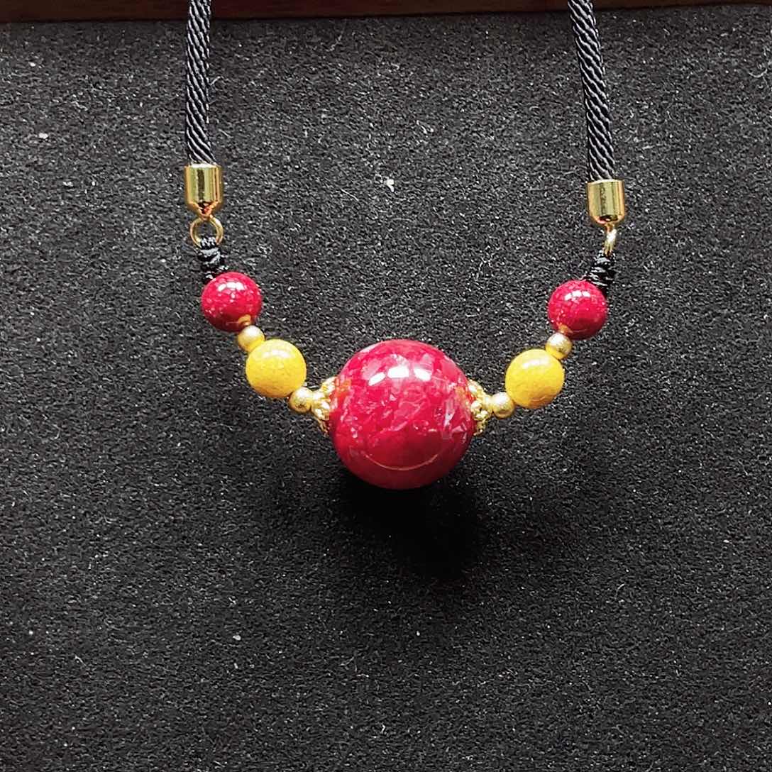 天然辰砂16mm晶体砂单珠吊坠