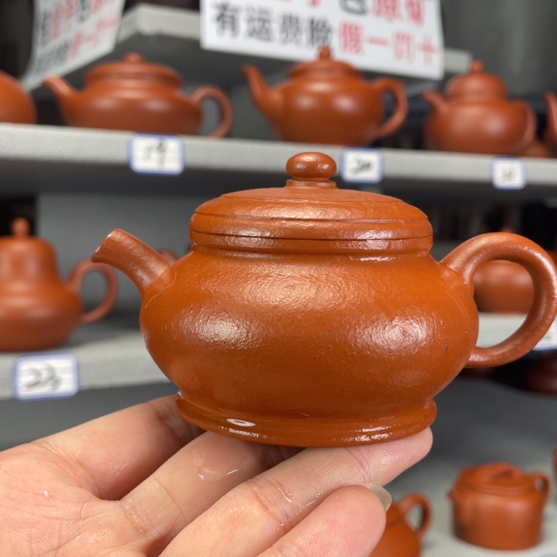 茶壶紫砂赵庄朱泥全手工120毫升