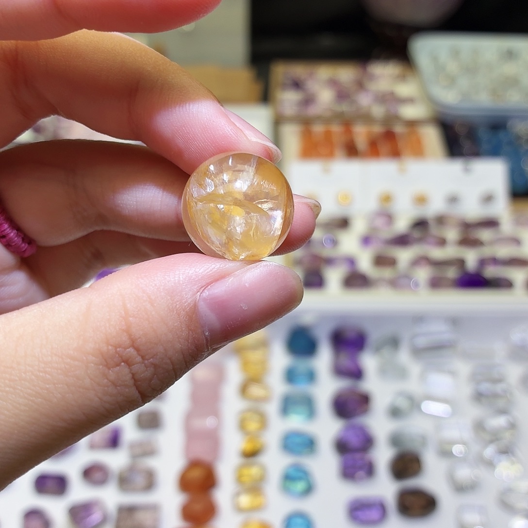 水晶吊坠(不含链)未镶嵌胶花 圆珠 打孔定制不退换