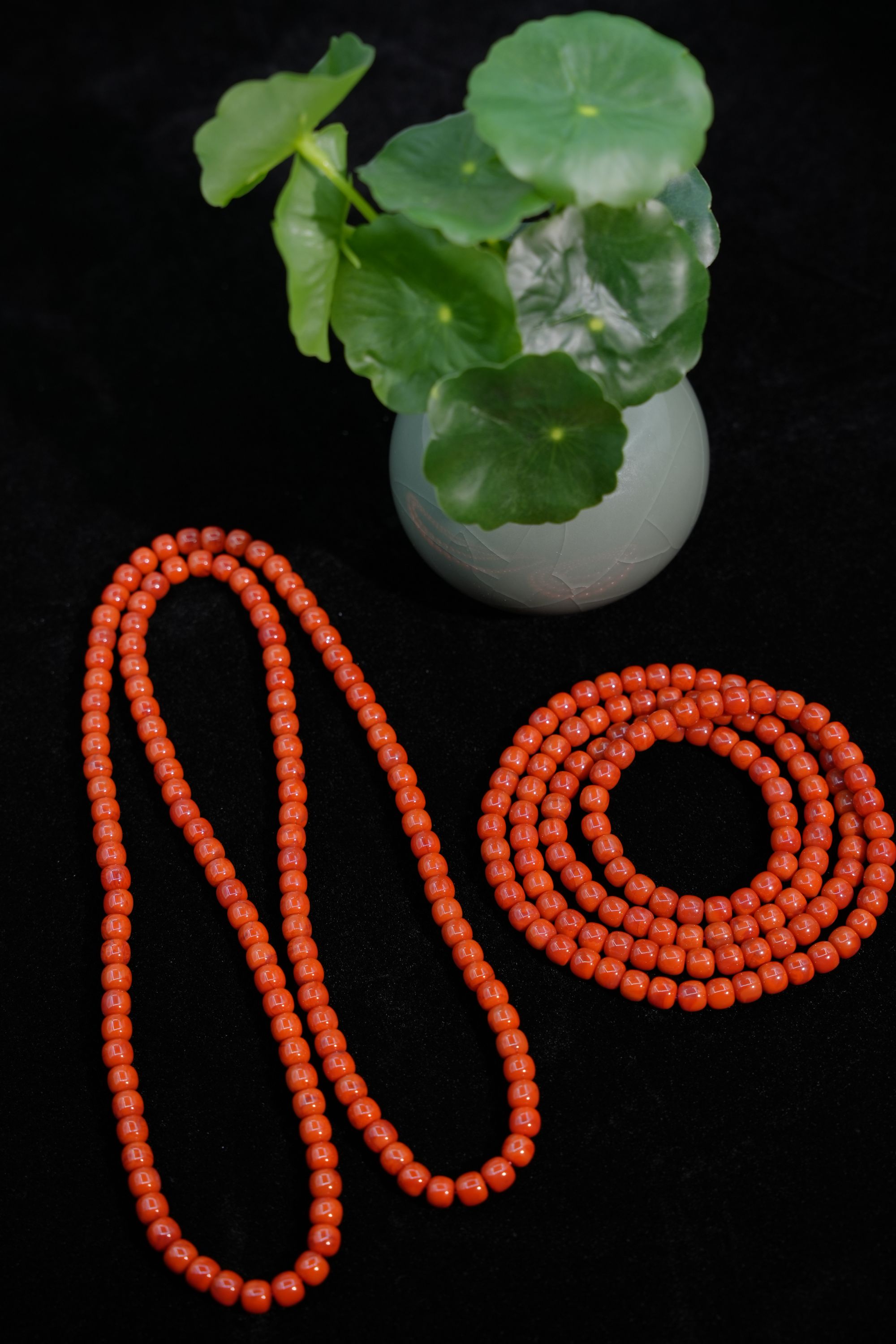 【元宝珠宝】6+南红老型火焰纹多圈多样性发一件JYS17149902