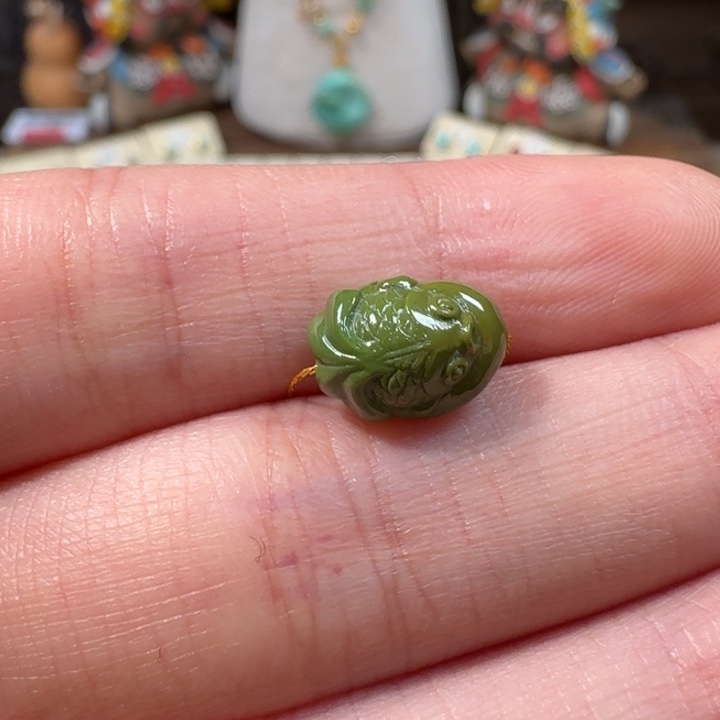 绿松石未镶嵌锦鲤配饰