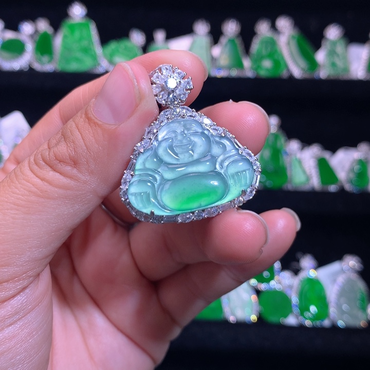 【闪购商品】颈饰银S925镶嵌翡翠天然翡翠