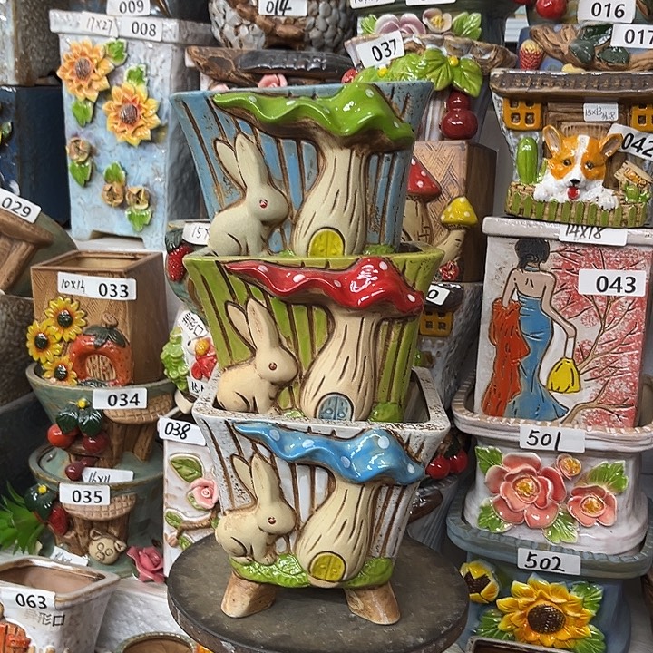 粗陶材质多肉花盆