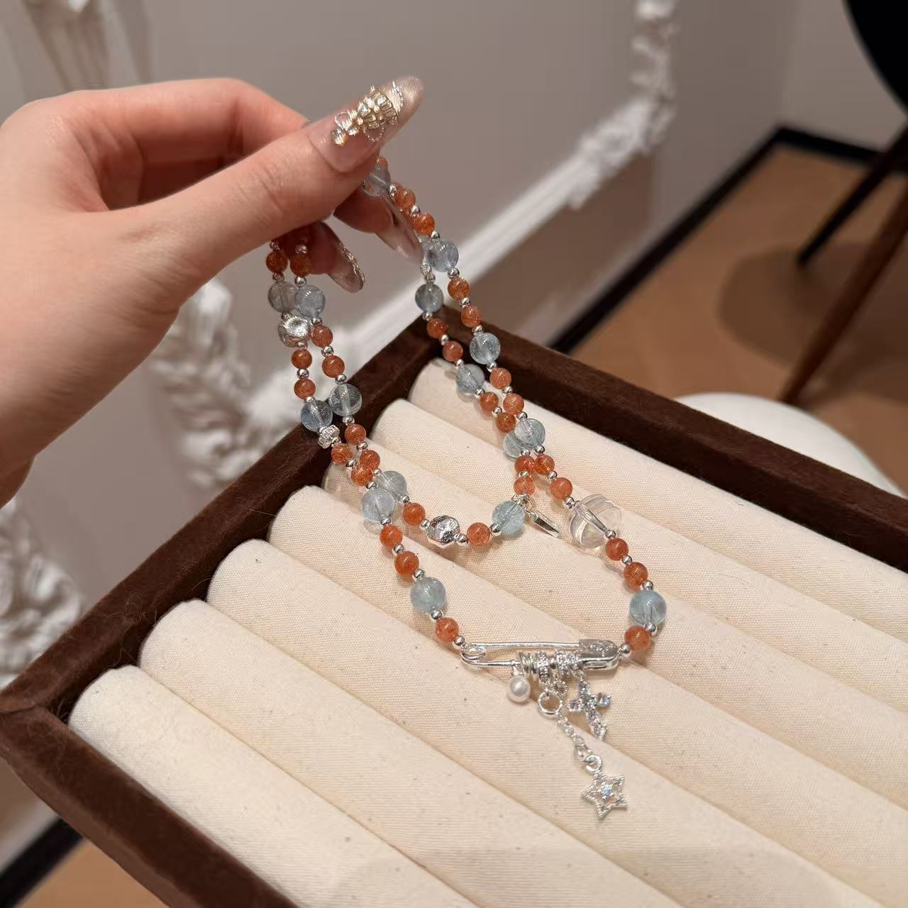 金太阳蓝托帕多圈手串手链项链 多样性发其一ZC102