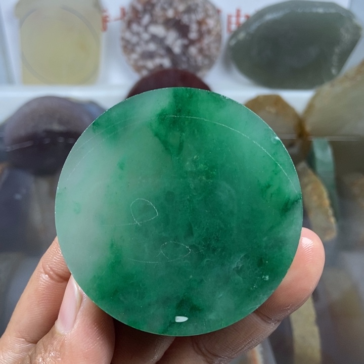 六***月定制石英质玉（非洲翠）手镯定制