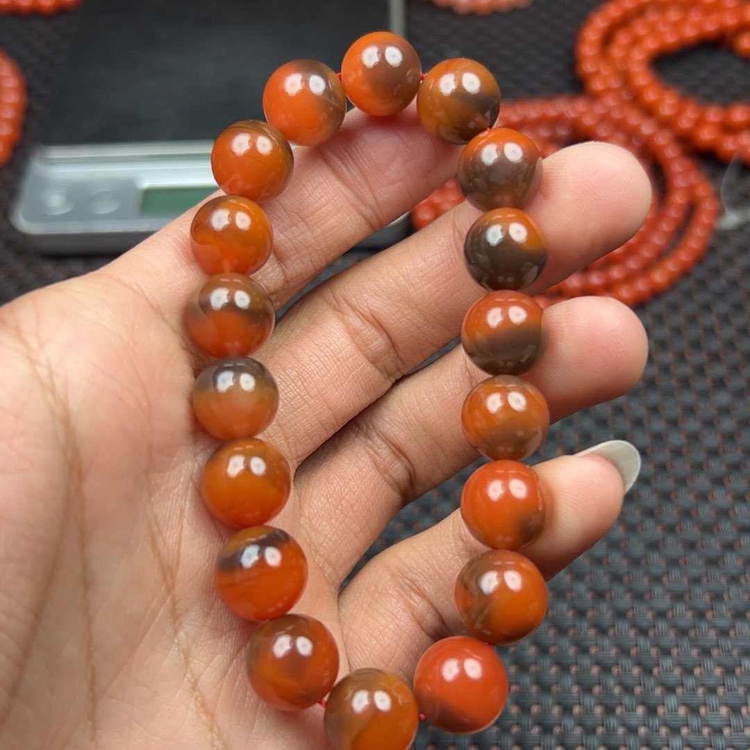 南红玛瑙手链未镶嵌