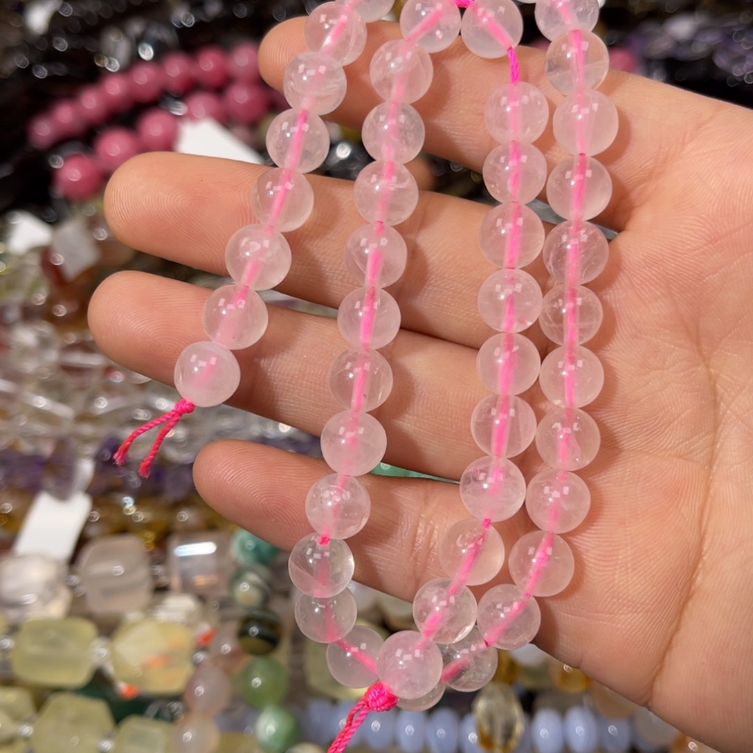 紫晶银S925镶嵌珠宝半成品粉水晶卡8