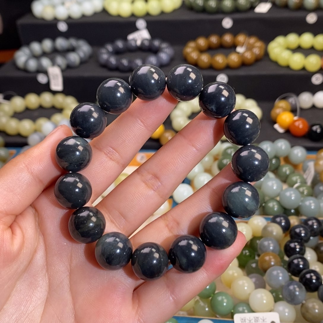 和田玉手串未镶嵌W 14