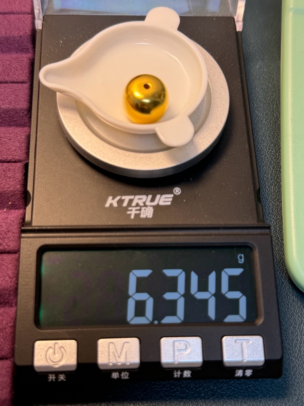 足金999 13mm老型珠6.345g怡