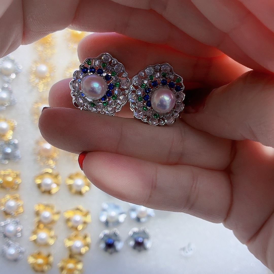 耳饰淡水珍珠合金