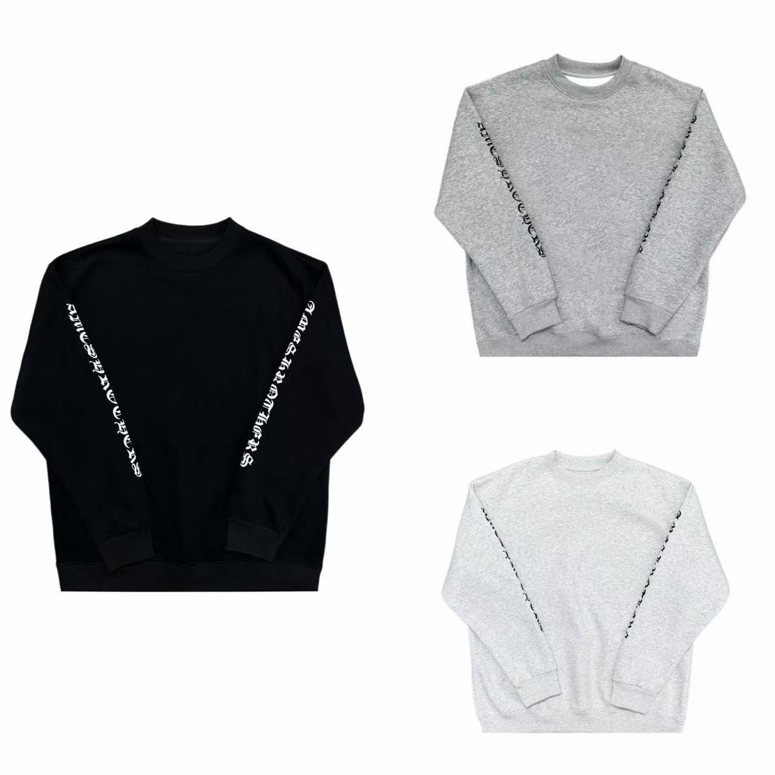 [SN]黑白灰三色十字梵文石墨烯绵羊毛加绒圆领儿童卫衣（糯米卫衣）