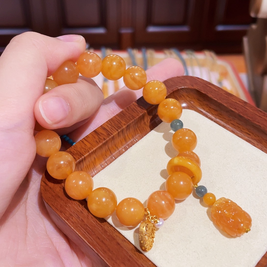 蜜蜡手链未镶嵌手串