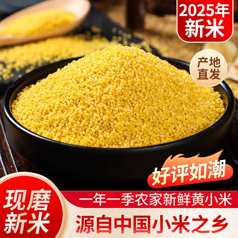 【到手五斤】新米山西黄小米五谷杂粮米糯小米农家黄米当季新粮