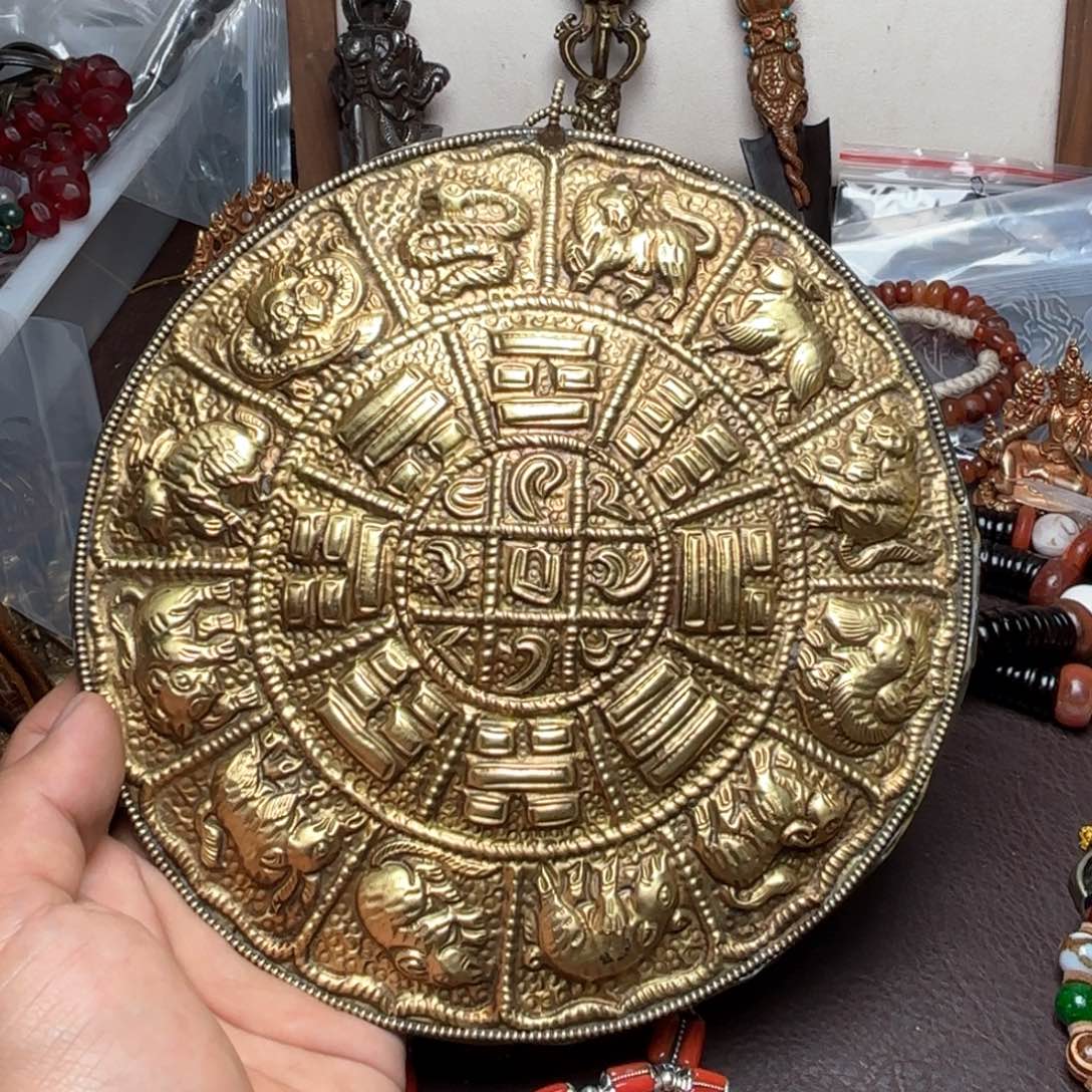 铜星月菩提挂件菩提