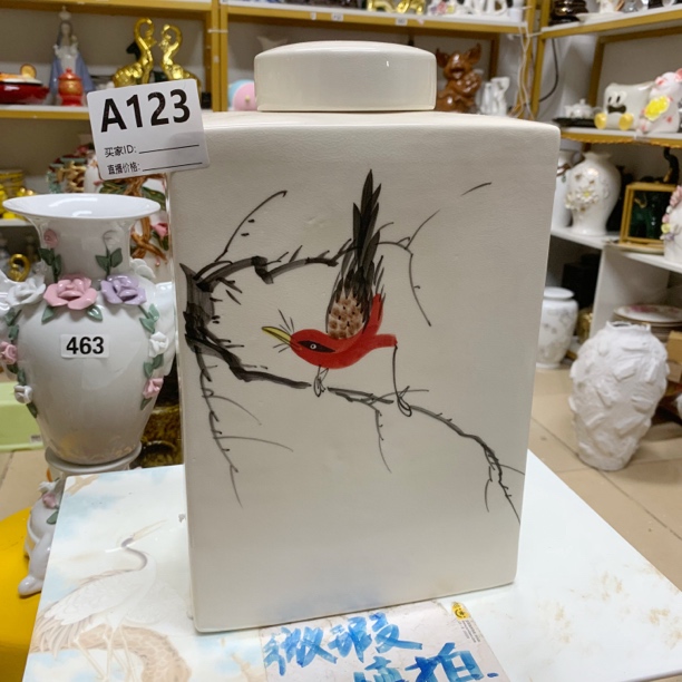 A123陶瓷手绘将军罐