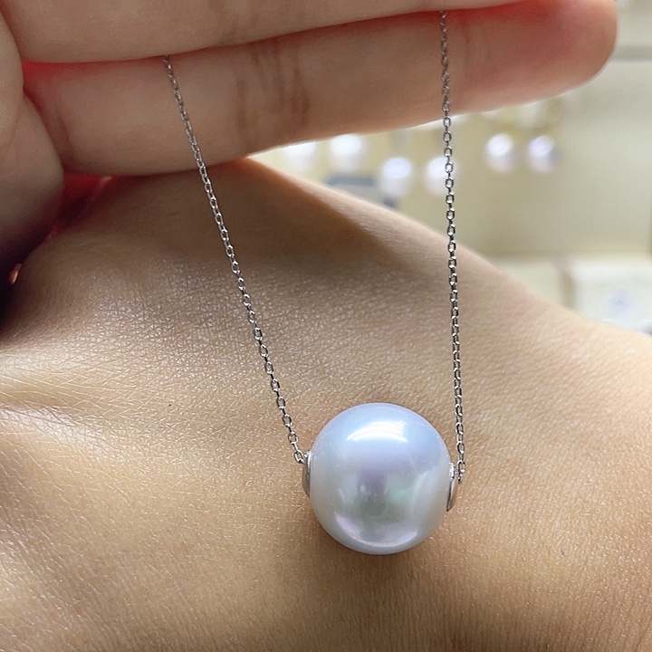 淡水珍珠颈饰银S925镶嵌