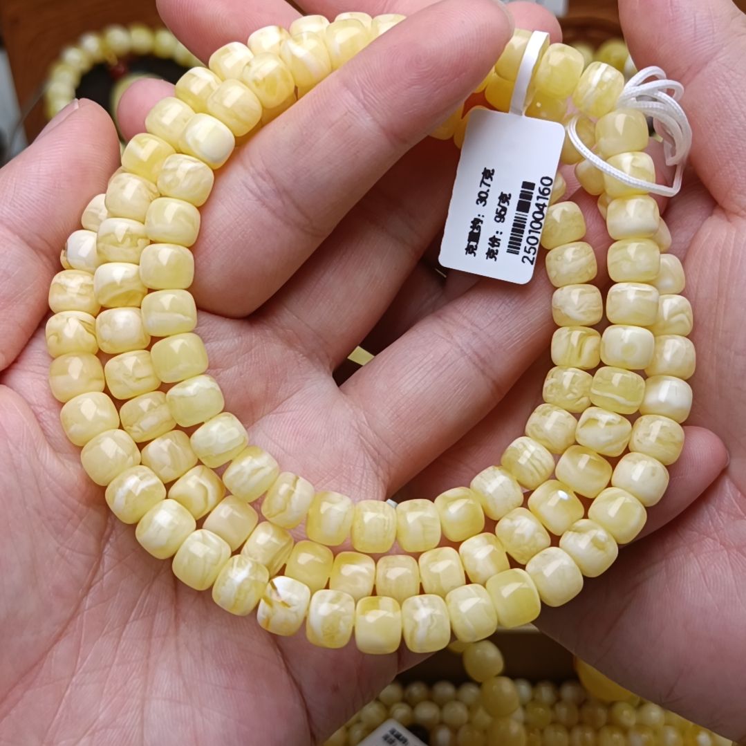 蜜蜡颈饰未镶嵌7老型108