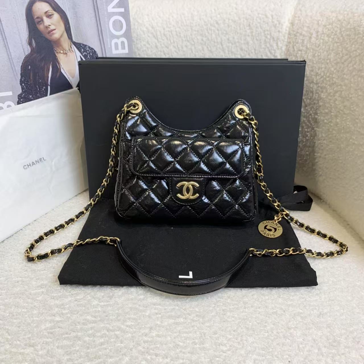 99新 Chanel/香奈儿 壹臻/23C黑金油腊天猫精灵小号 64870230