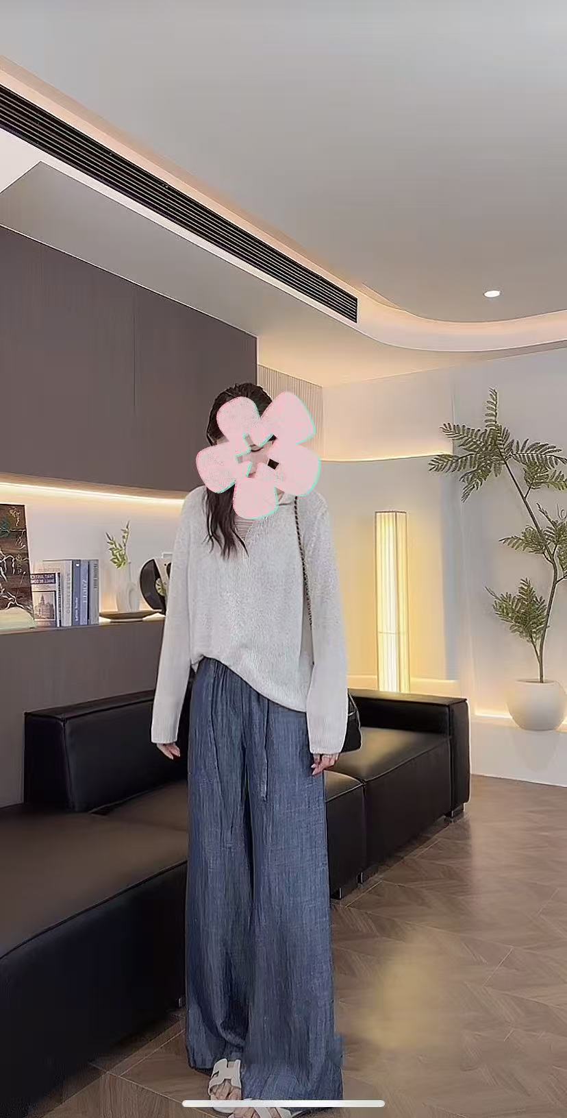 66283 百百麻直筒✨发财[發][發]裤，垂坠感十足