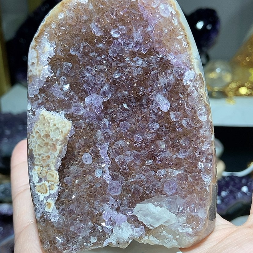 【闪购商品】紫晶888888未镶嵌水晶摆件未镶嵌的拍