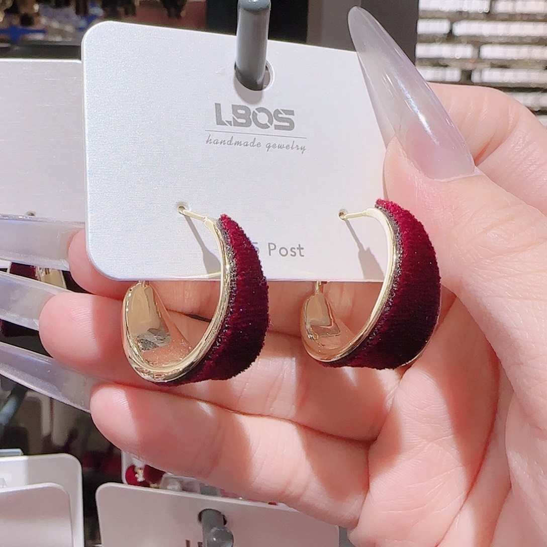 锆石铜合金925银耳环