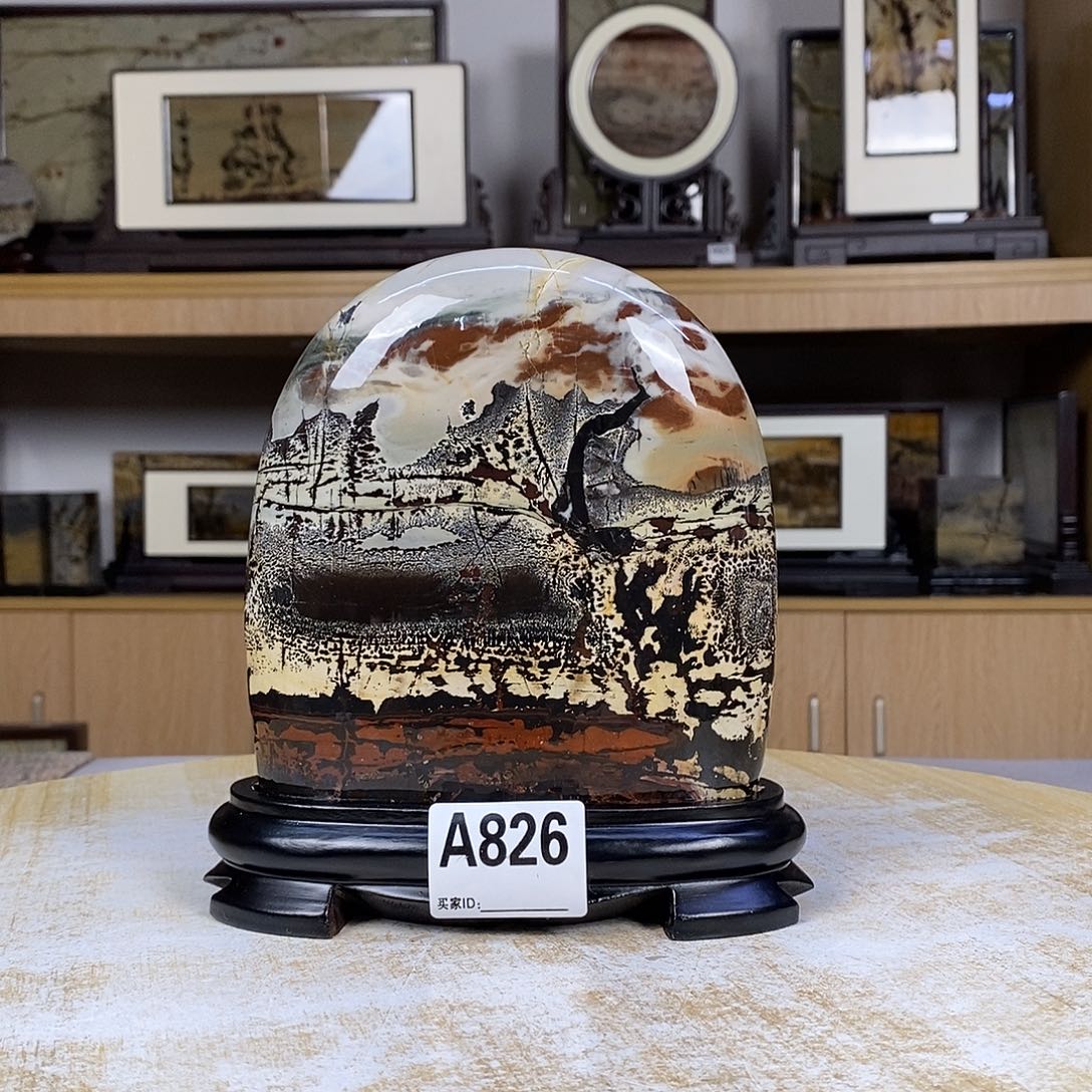 印石昌化石广西国画石摆件826