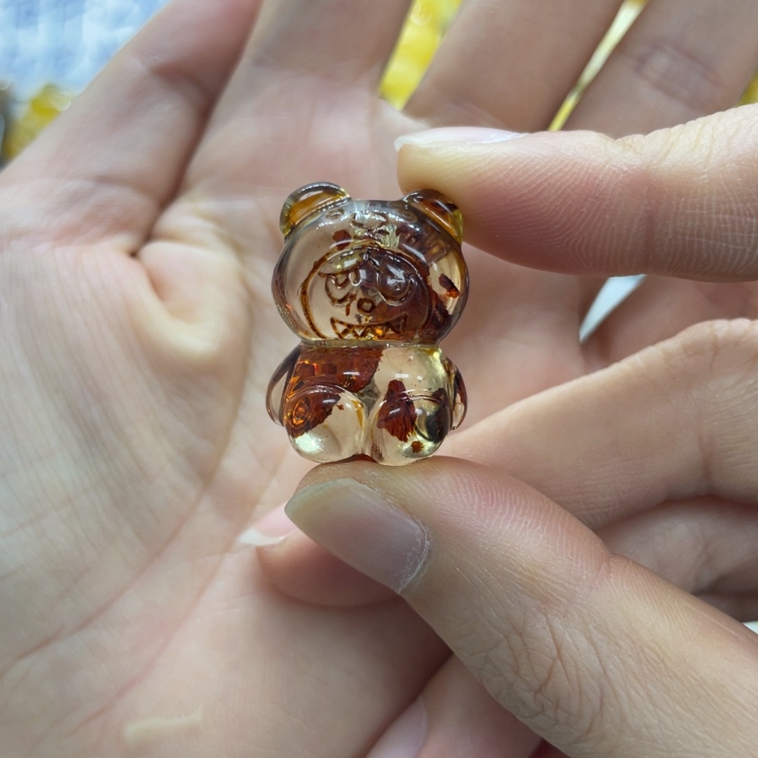 琥珀未镶嵌裸石天然琥珀 花珀