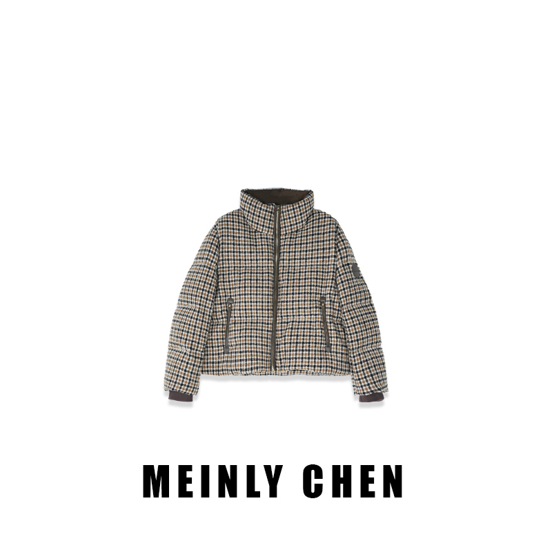 【MEINLY  CHEN】【软糖格子】高端设计师款时尚百搭鹅绒服8253085