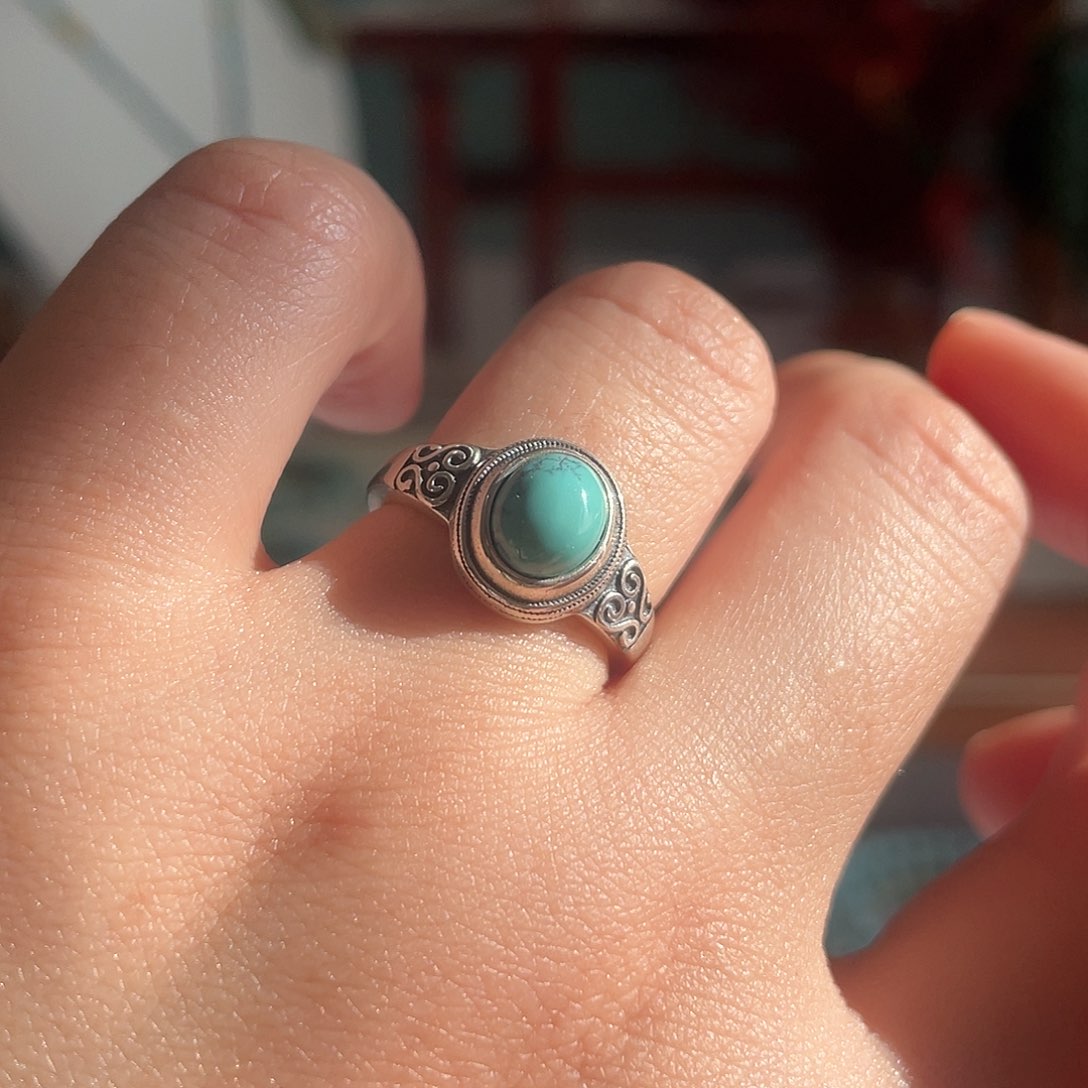 绿松石配饰银S925镶嵌