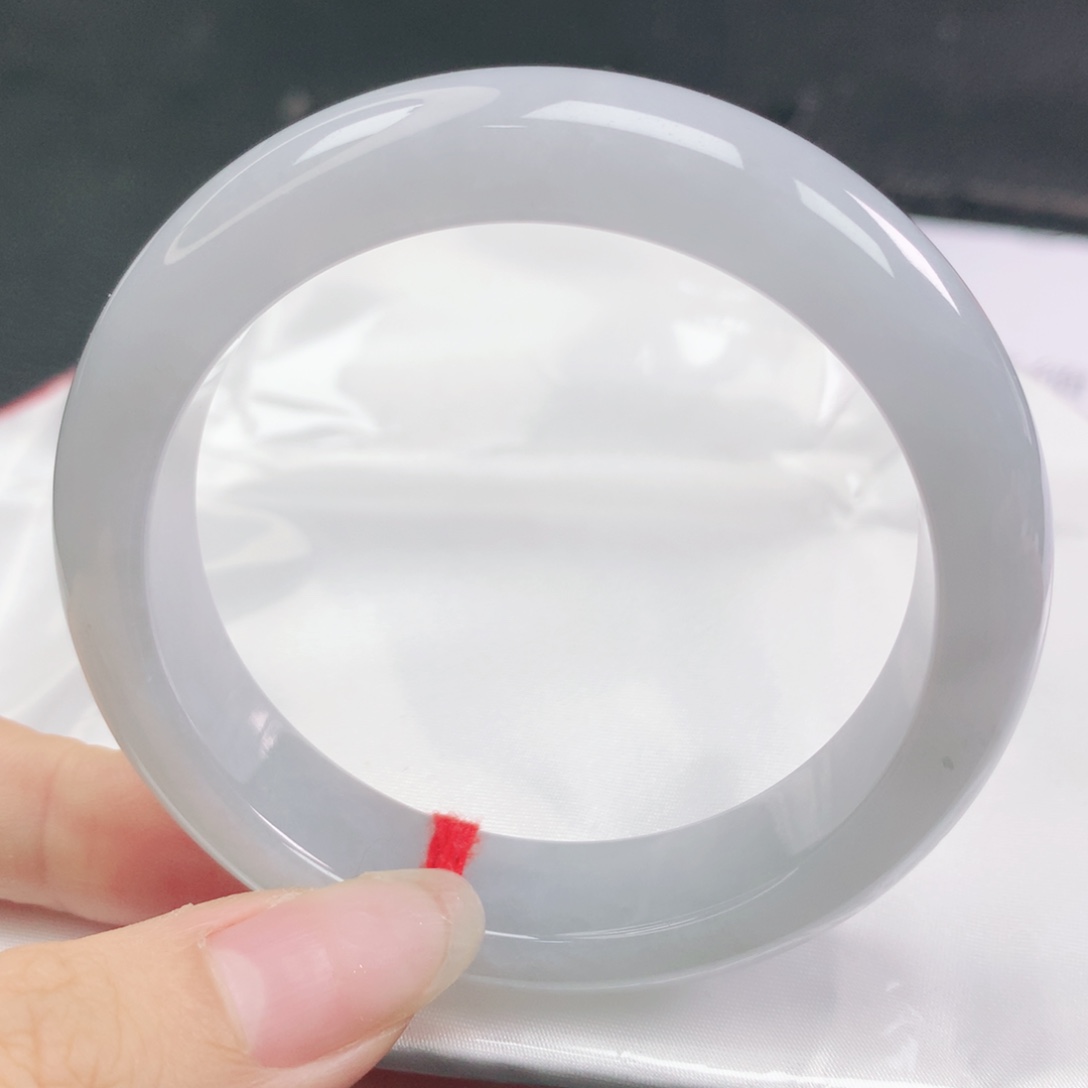 翡翠未镶嵌手镯翡翠55.3白月光正圈