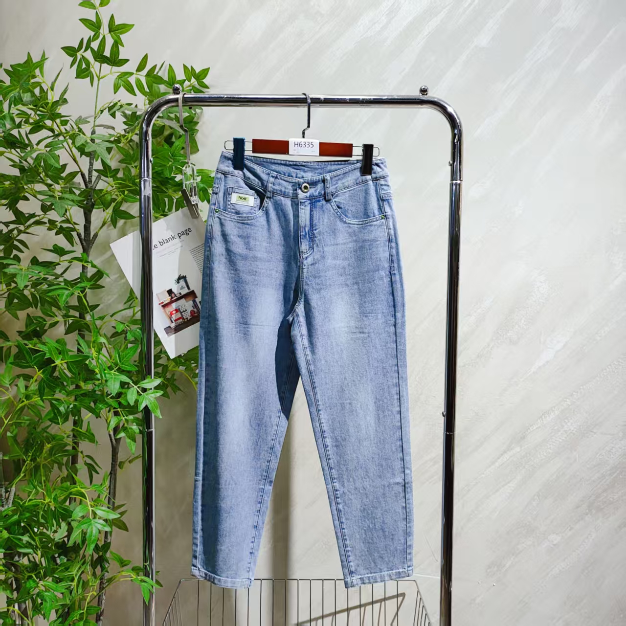 【H6335】 女士气质轻奢百搭牛仔裤