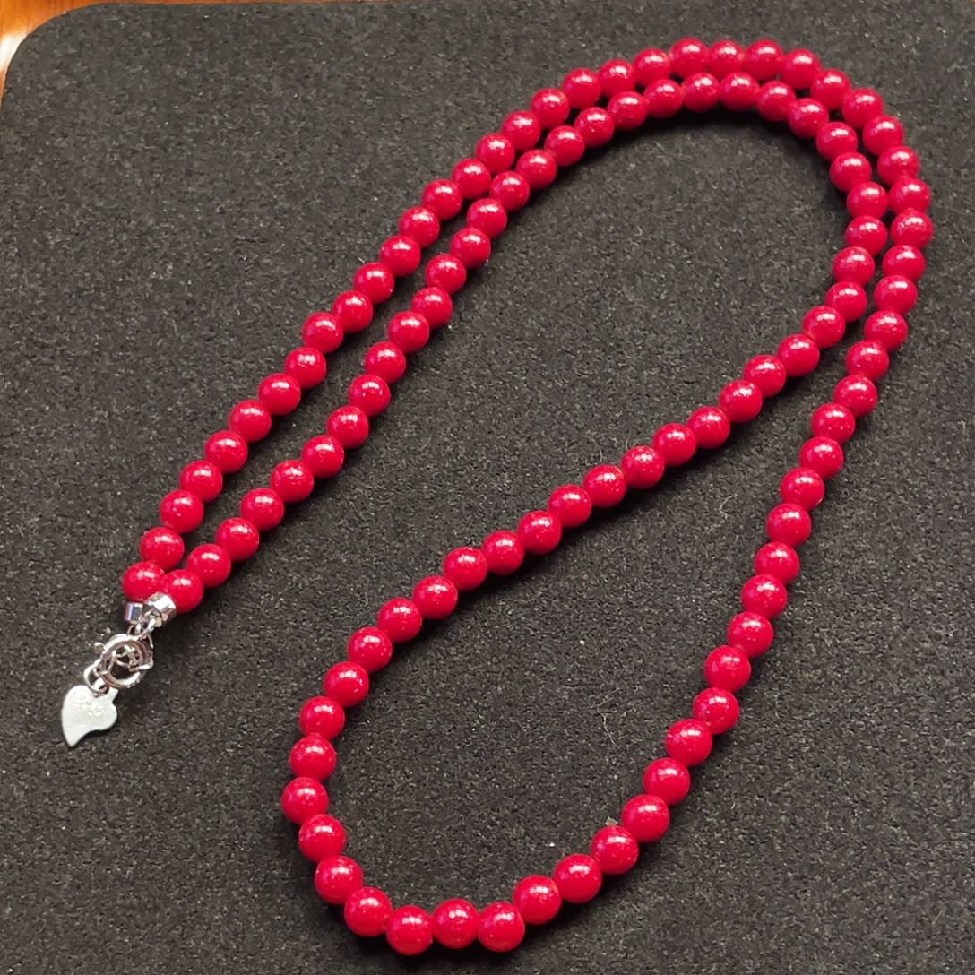 天然辰砂4mm晶体砂项链