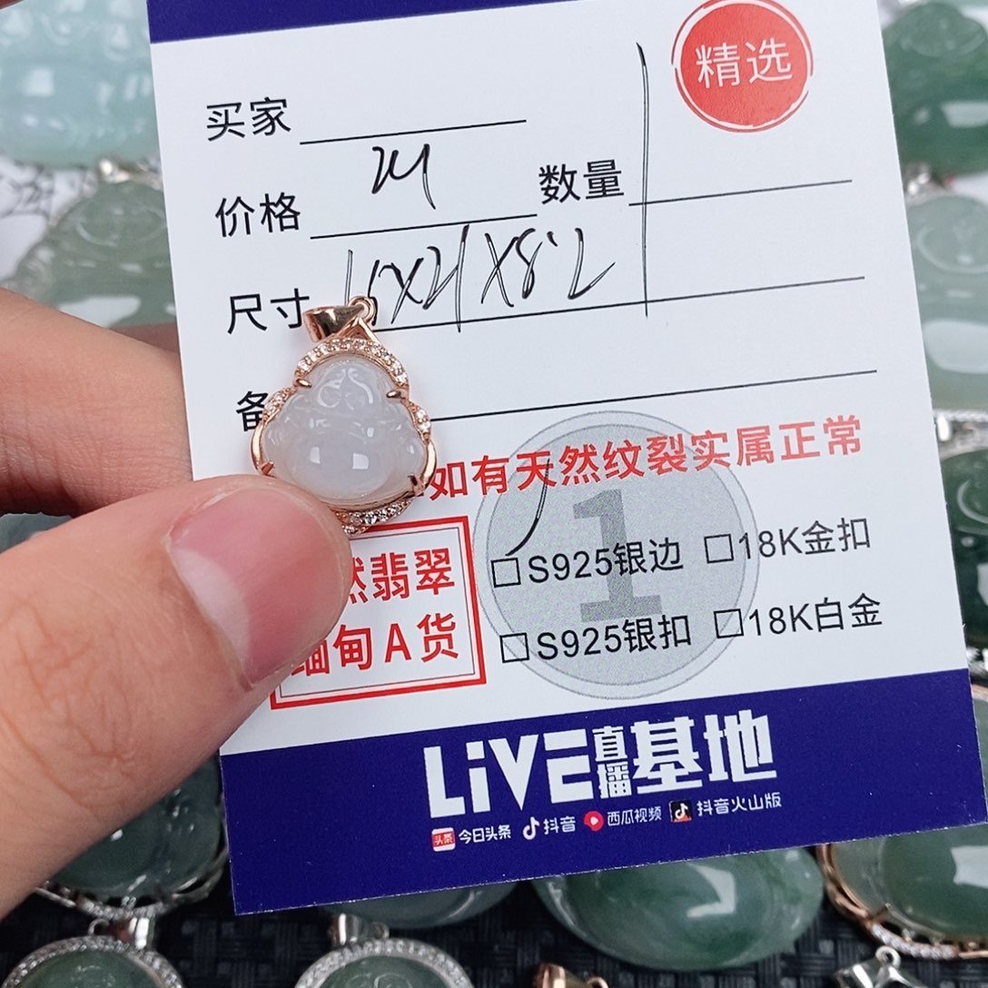 翡翠银S925镶嵌颈饰