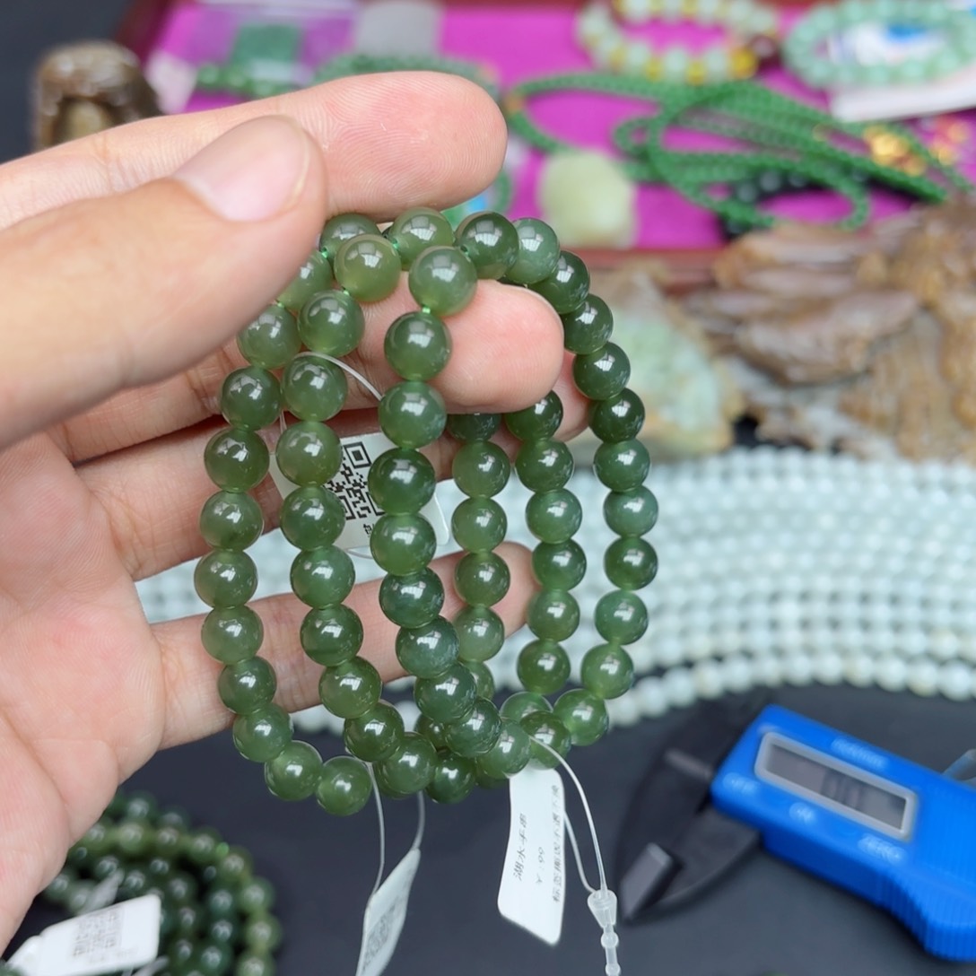 和田玉手链拍一发一多样性未镶嵌