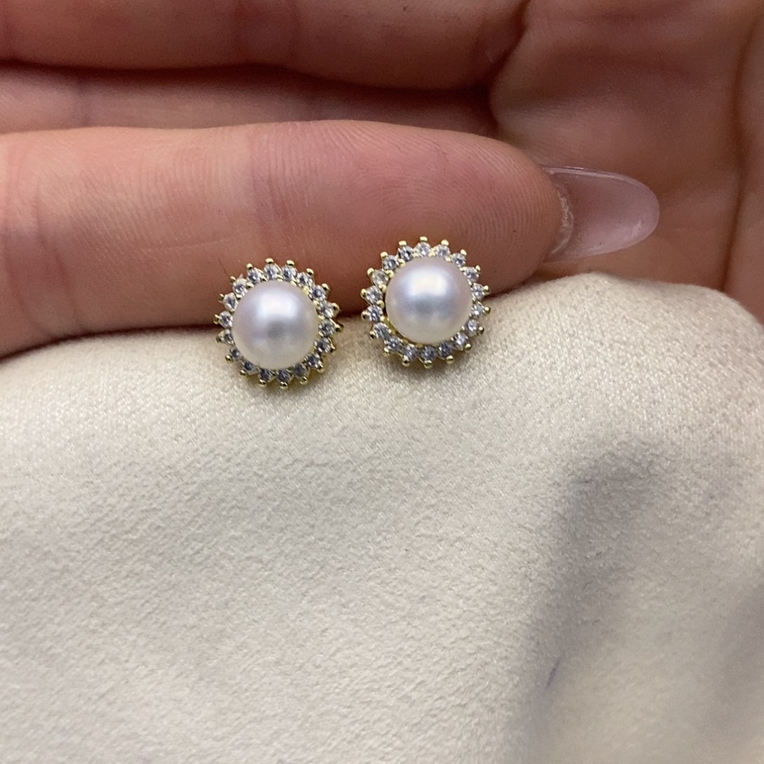 【闪购商品】淡水珍珠耳饰合金24