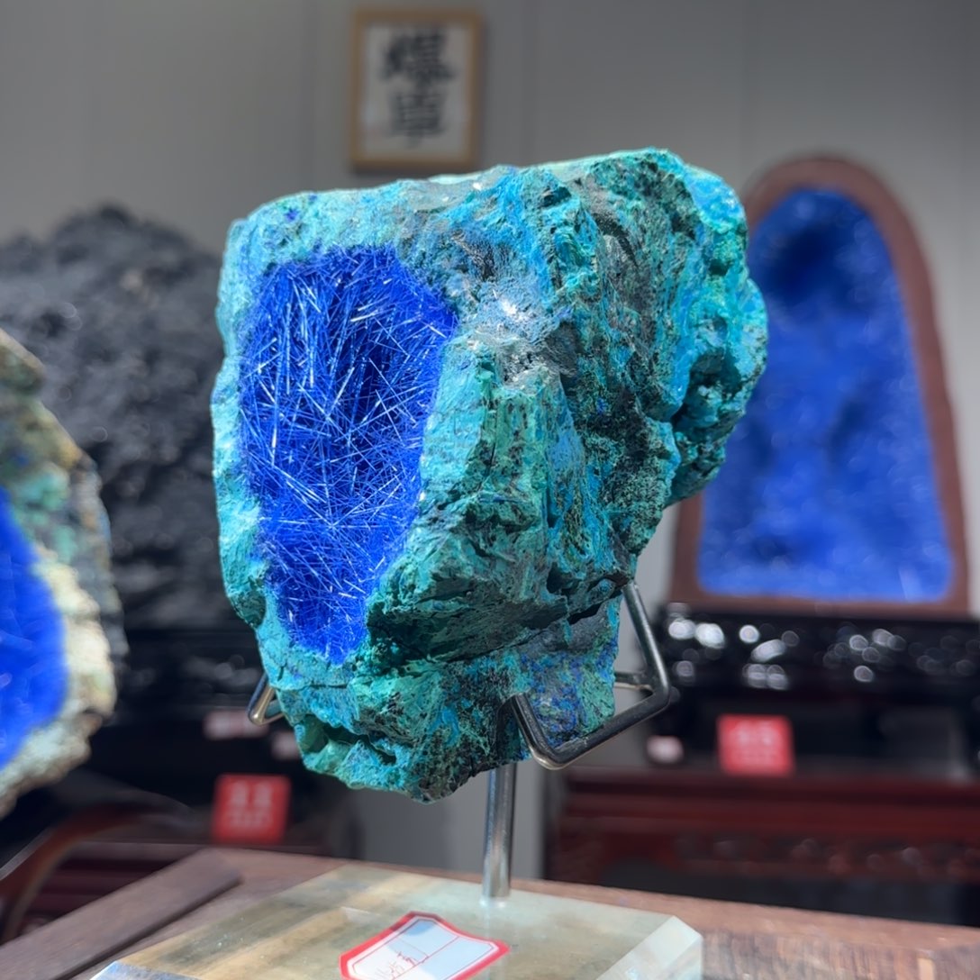 紫砂矿物晶体摆件