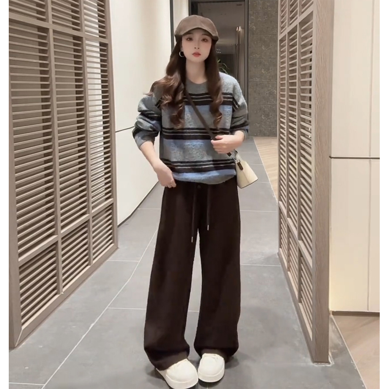 新款暖心2025秋冬时尚宽松运动套装女洋气显瘦减龄高端卫衣套装